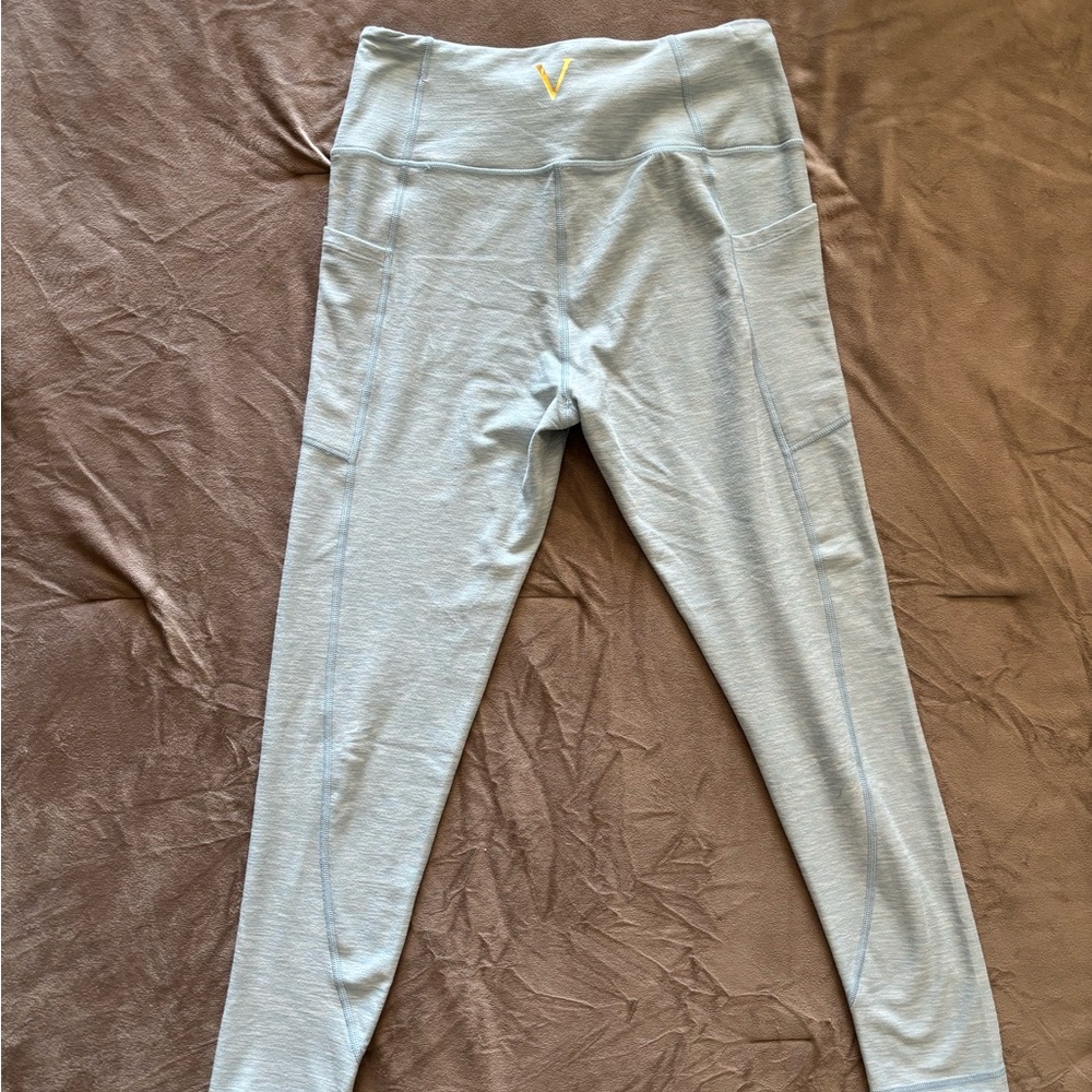 Victoria's Secret Light Blue Mid-Rise Leggings - Size 6 - Picture 2 of 5